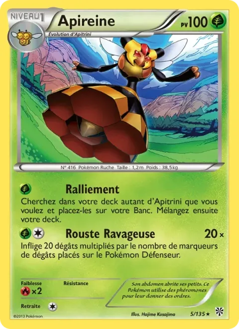 Carte Pokémon Apireine 005/135, extension Tempète Plasma