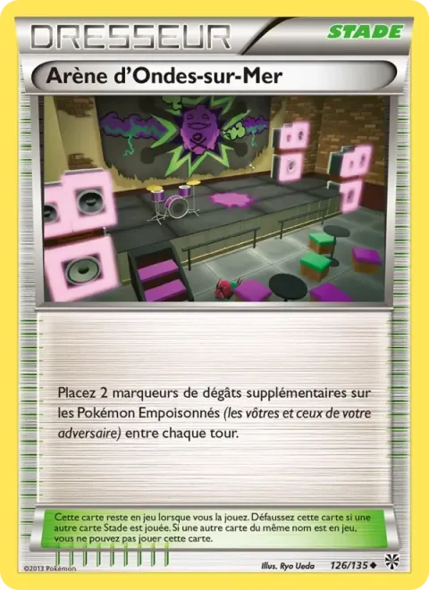 Carte Pokémon Arène d’Ondes-sur-Mer 126/135, extension Tempête Plasma