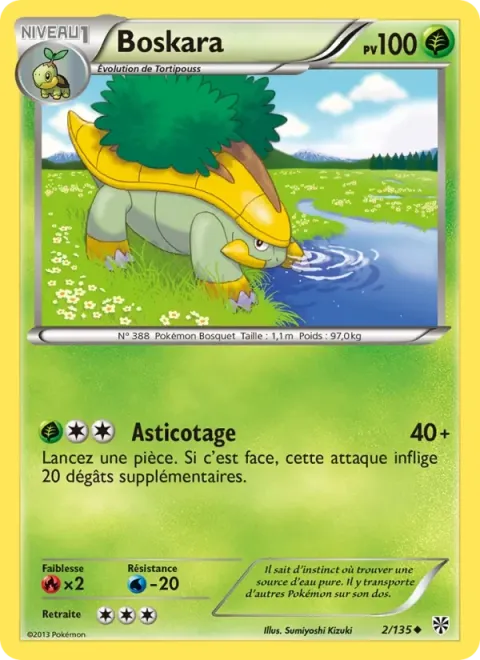 Carte Pokémon Boskara 002/135, extension Tempète Plasma