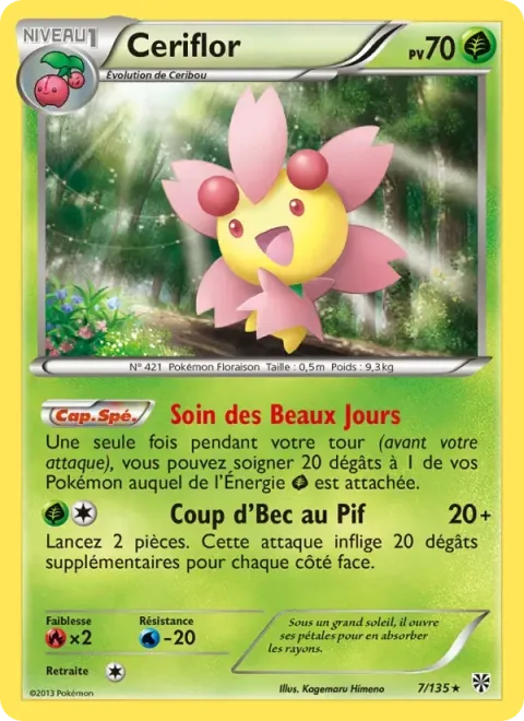 Carte Pokémon Ceriflor 007/135, extension Tempète Plasma