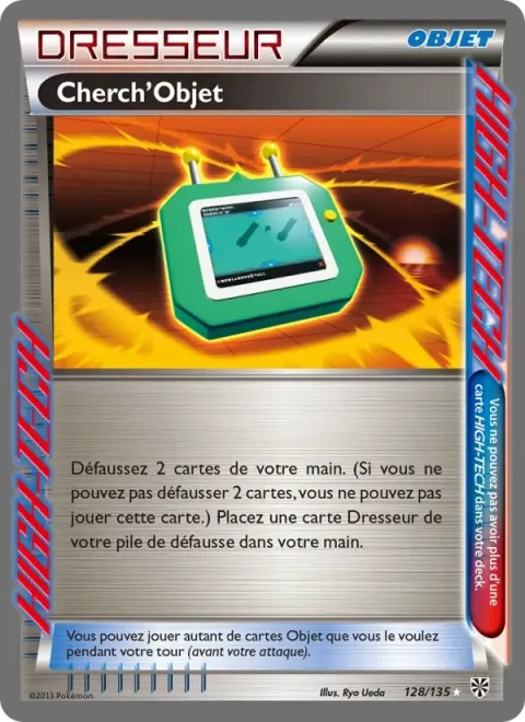 Carte Pokémon Cherch’Objet 128/135, extension Tempète Plasma