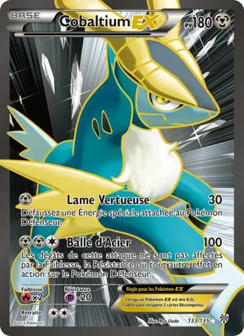 Carte Pokémon Cobaltium-EX 133/135, extension Tempète Plasma