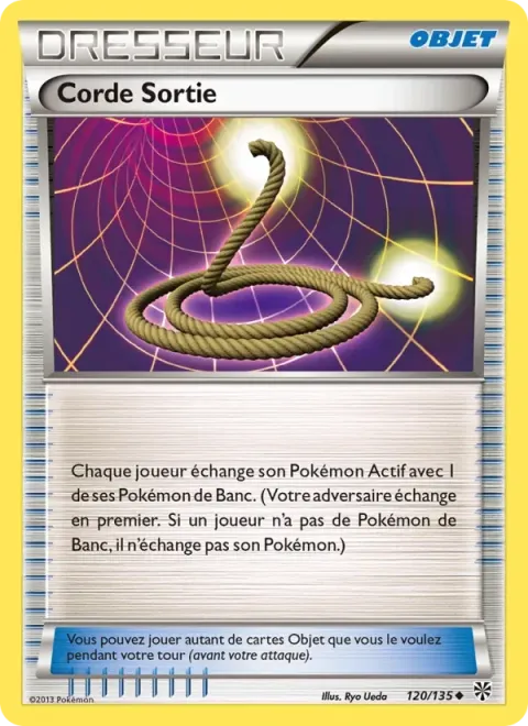 Carte Pokémon Corde Sortie 120/135, extension Tempête Plasma