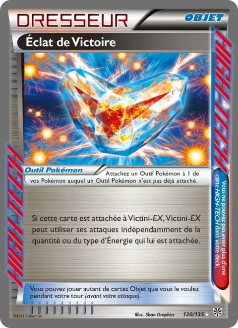 Carte Pokémon Éclat de Victoire 130/135, extension Tempète Plasma