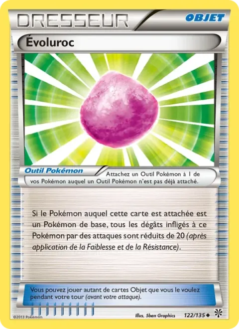 Carte Pokémon Évoluroc 122/135, extension Tempète Plasma
