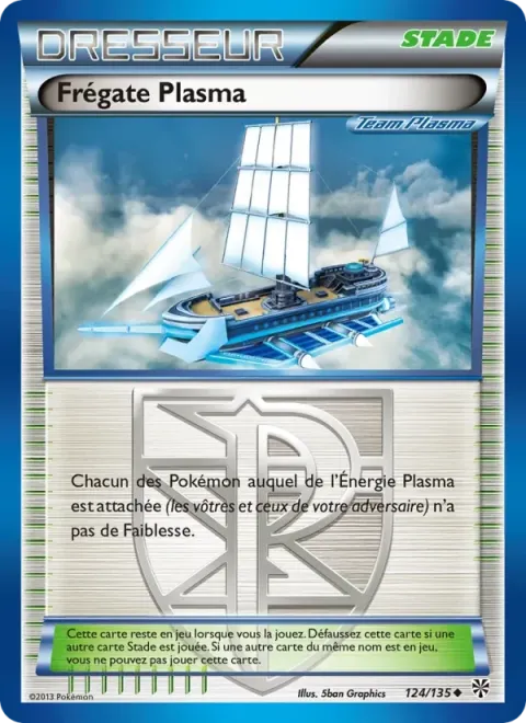 Carte Pokémon Frégate Plasma 124/135, extension Tempête Plasma