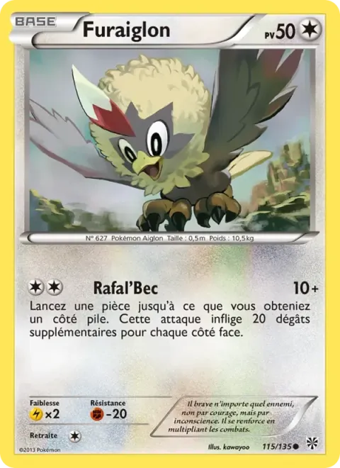 Carte Pokémon Furaiglon 115/135, extension Tempête Plasma