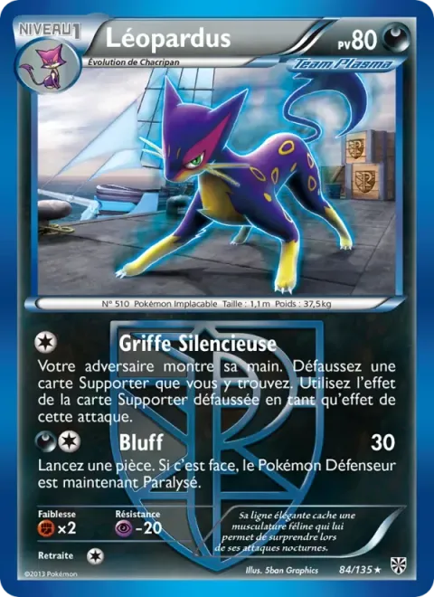 Carte Pokémon Léopardus 084/135, extension Tempète Plasma
