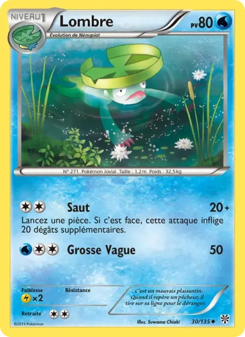 Carte Pokémon Lombre 030/135, extension Tempète Plasma