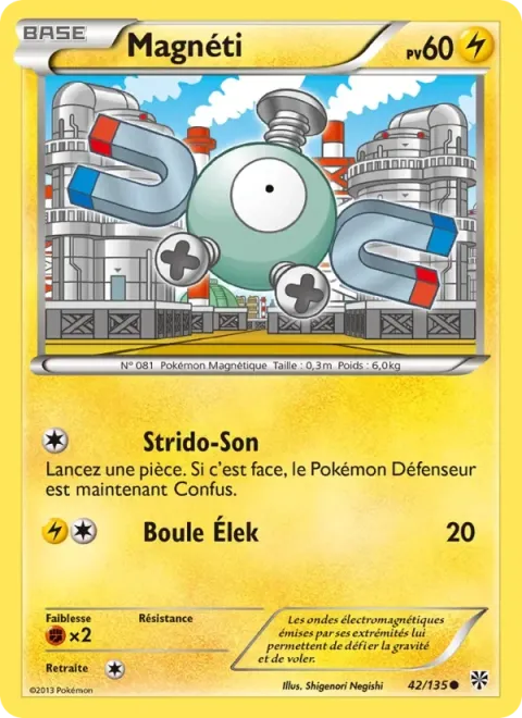 Carte Pokémon Magnéti 042/135, extension Tempète Plasma