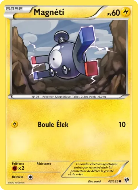 Carte Pokémon Magnéti 043/135, extension Tempète Plasma