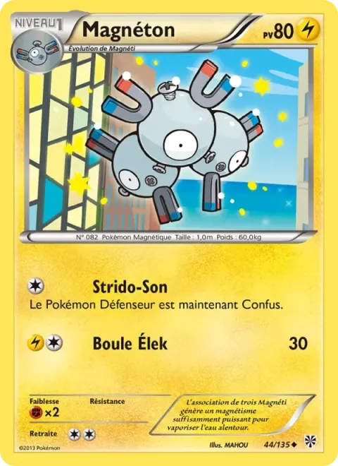 Carte Pokémon Magnéton 044/135, extension Tempète Plasma