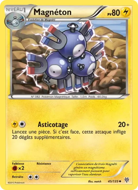 Carte Pokémon Magnéton 045/135, extension Tempète Plasma