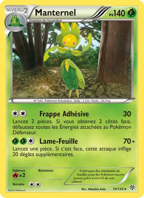 Carte Pokémon Manternel 010/135, extension Tempète Plasma