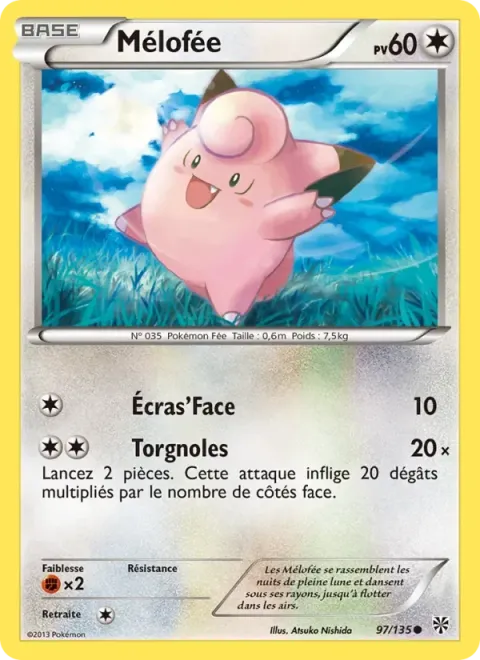 Carte Pokémon Mélofée 097/135, extension Tempète Plasma