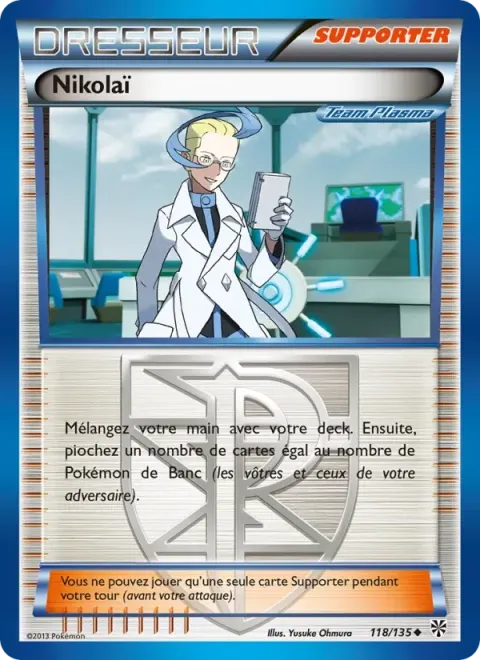 Carte Pokémon Nikolaï 118/135, extension Tempète Plasma