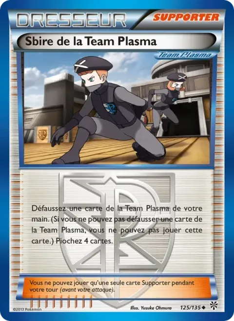 Carte Pokémon Sbire de la Team Plasma 125/135, extension Tempête Plasma