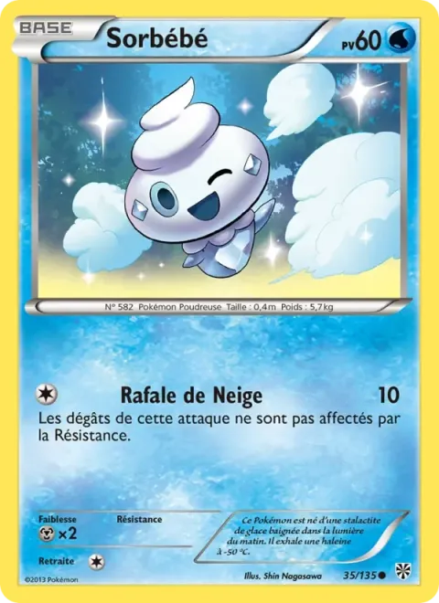 Carte Pokémon Sorbébé 035/135, extension Tempète Plasma