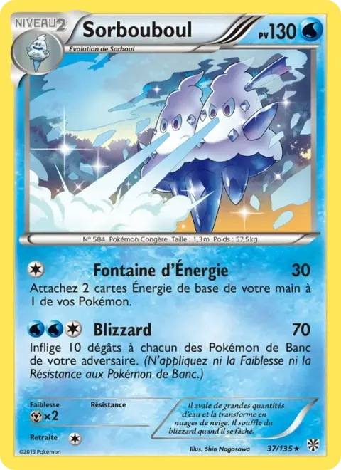 Carte Pokémon Sorbouboul 037/135, extension Tempète Plasma