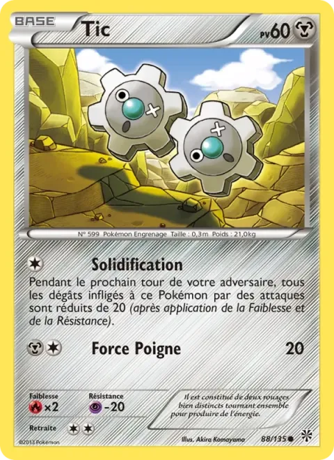 Carte Pokémon Tic 088/135, extension Tempète Plasma