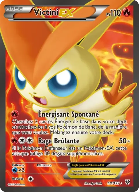 Carte Pokémon Victini-EX 131/135, extension Tempète Plasma