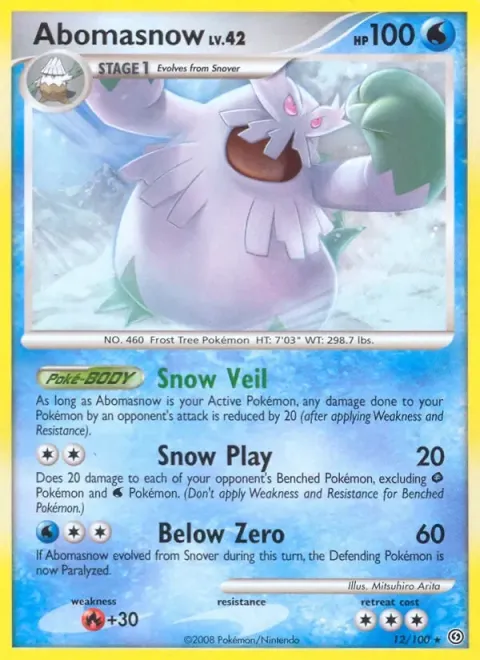 Carte Pokémon Blizzaroi 012/100, extension Tempête