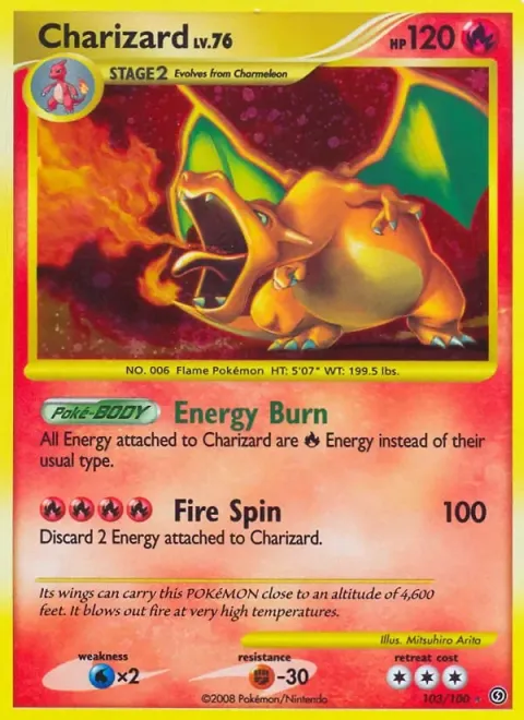 Carte Pokémon Dracaufeu 103/100, extension Tempête