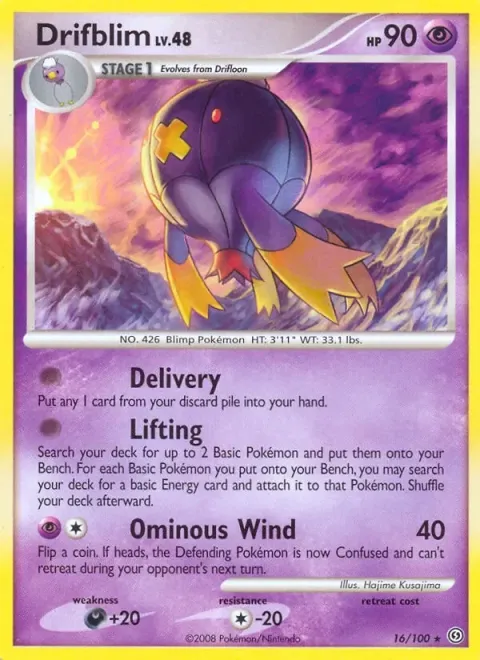 Carte Pokémon Grodrive 016/100, extension Tempête