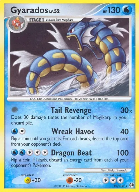 Carte Pokémon Léviator 019/100, extension Tempête