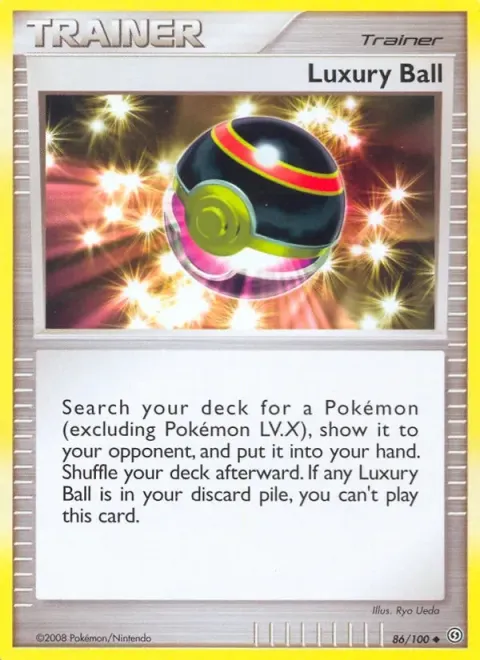 Carte Pokémon Luxe Ball 086/100, extension Tempête