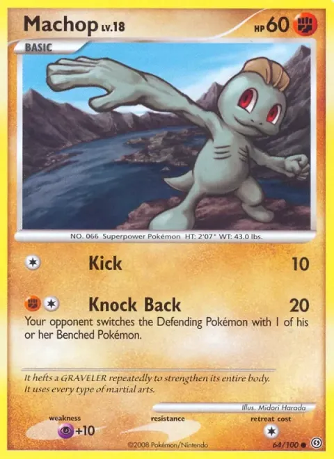 Carte Pokémon Machoc 064/100, extension Tempête