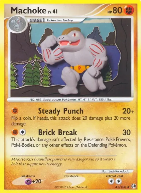 Carte Pokémon Machopeur 041/100, extension Tempête