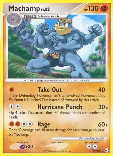 Carte Pokémon Mackogneur 020/100, extension Tempête