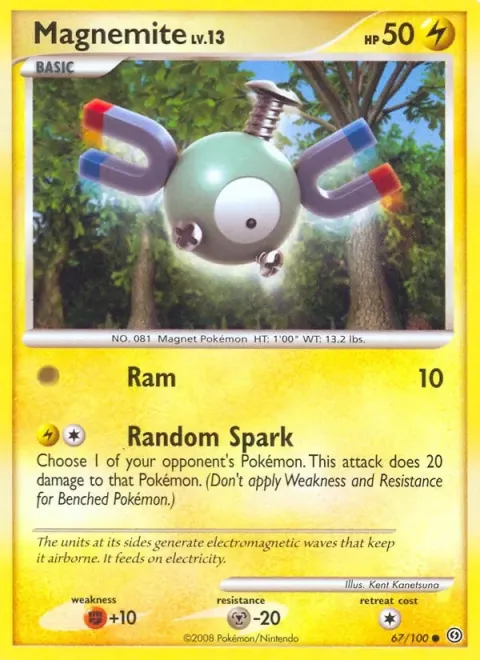 Carte Pokémon Magnéti 067/100, extension Tempête