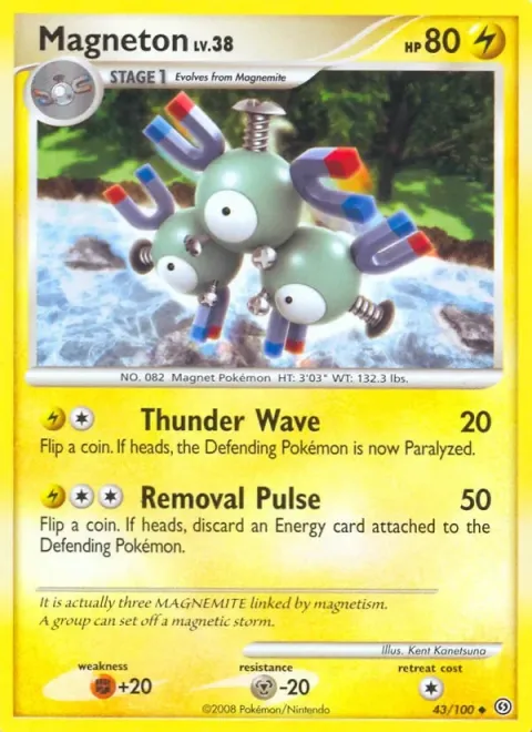 Carte Pokémon Magnéton 043/100, extension Tempête