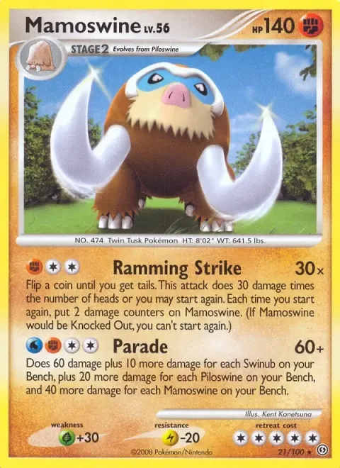Carte Pokémon Mammochon 021/100, extension Tempête