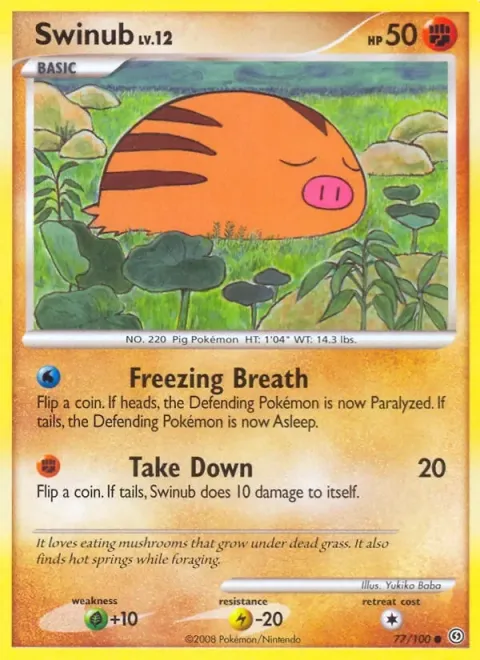 Carte Pokémon Marcacrin 077/100, extension Tempête