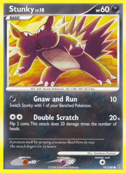 Carte Pokémon Moufouette 076/100, extension Tempête