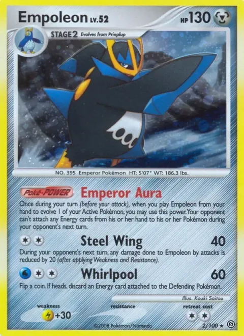 Carte Pokémon Pingoléon 002/100, extension Tempête