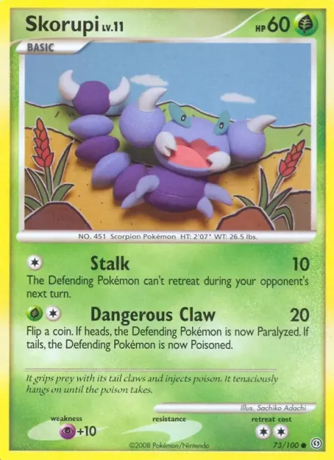Carte Pokémon Rapion 073/100, extension Tempête