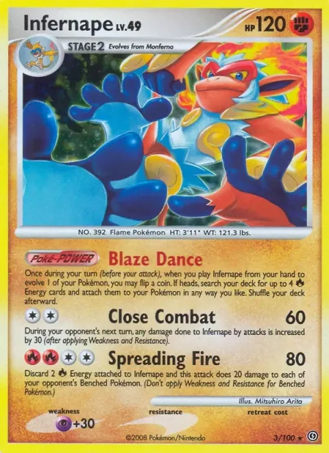 Carte Pokémon Simiabraz 003/100, extension Tempête
