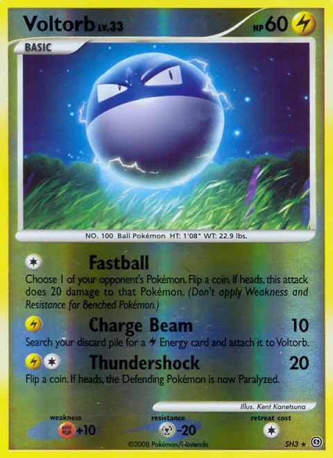 Carte Pokémon Voltorbe SH3/SH3, extension Tempête