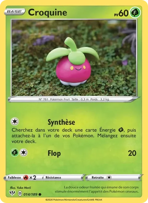 Carte Pokémon Croquine 014/189, extension Ténèbres Embrasées