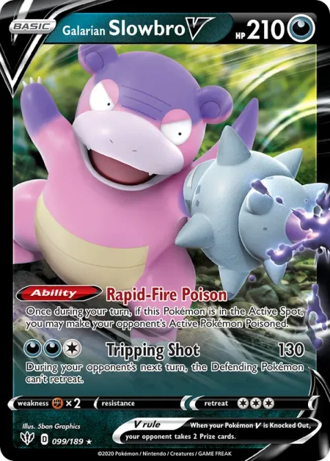 Carte Pokémon Flagadoss de Galar V 099/189, extension Ténèbres Embrasées