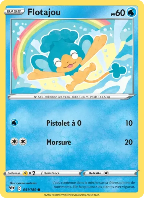 Carte Pokémon Flotajou 041/189, extension Ténèbres Embrasées