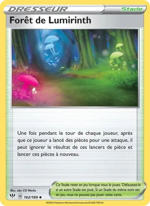 Carte Pokémon Forêt de Lumirinth 162/189, extension Ténèbres Embrasées