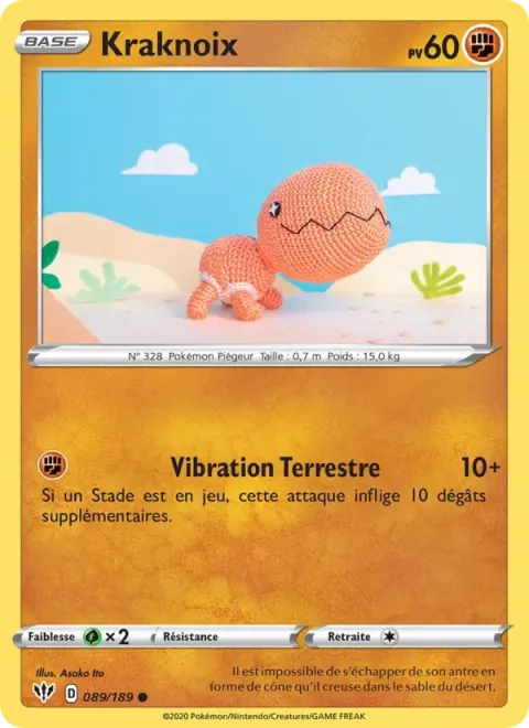 Carte Pokémon Kraknoix 089/189, extension Ténèbres Embrasées