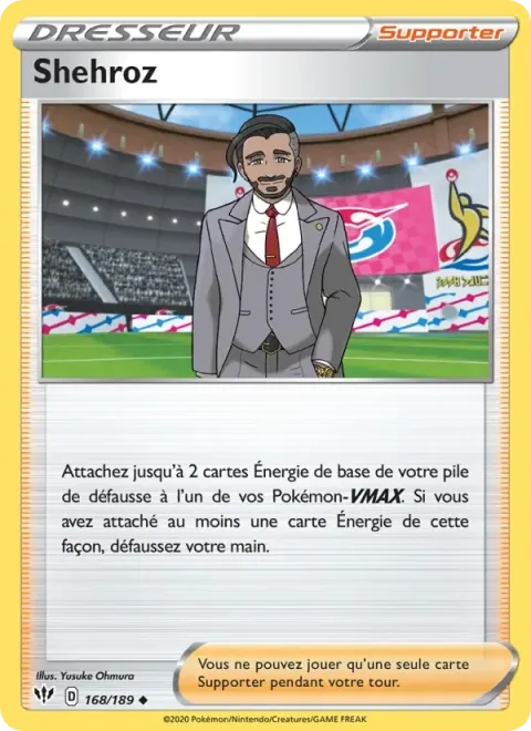 Carte Pokémon Shehroz 168/189, extension Ténèbres Embrasées