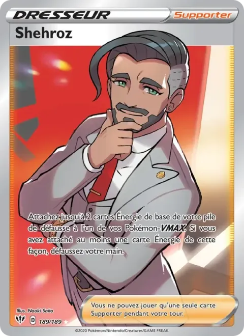 Carte Pokémon Shehroz 189/189, extension Ténèbres Embrasées