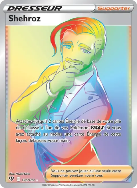 Carte Pokémon Shehroz 196/189, extension Ténèbres Embrasées